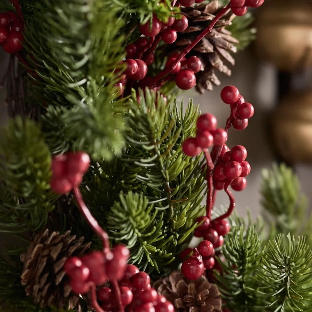Faux Pine Berry Wreath